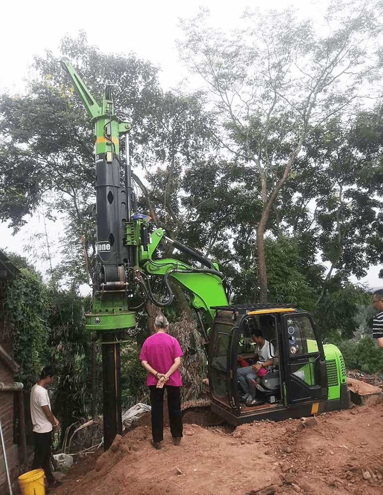 TYSIM KR40A small rotary drilling rig worked for building new rural areas in Sichuan3